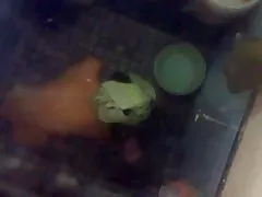 曲線の毛深いブルネットめちゃくちゃとダブルの浸透