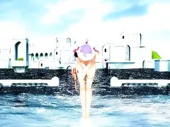 アマチュアのパドル、勇ましい取得し、彼女のお尻からバナナを食べる